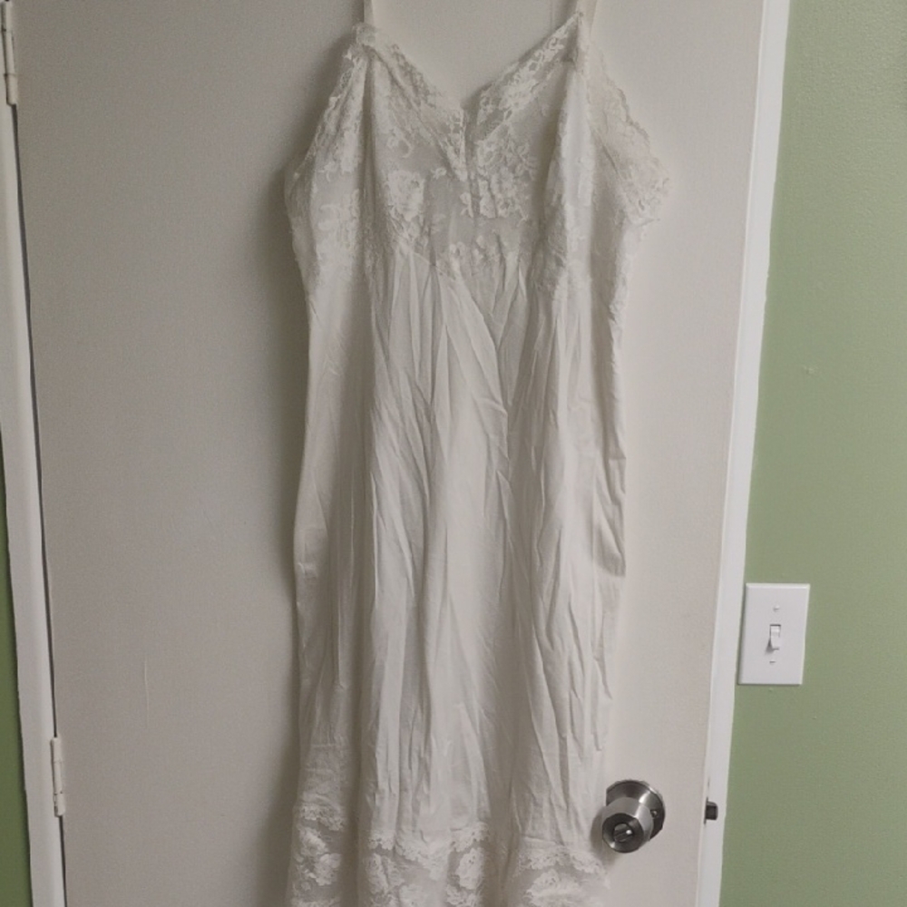 Elegant White Lace Slip Dress